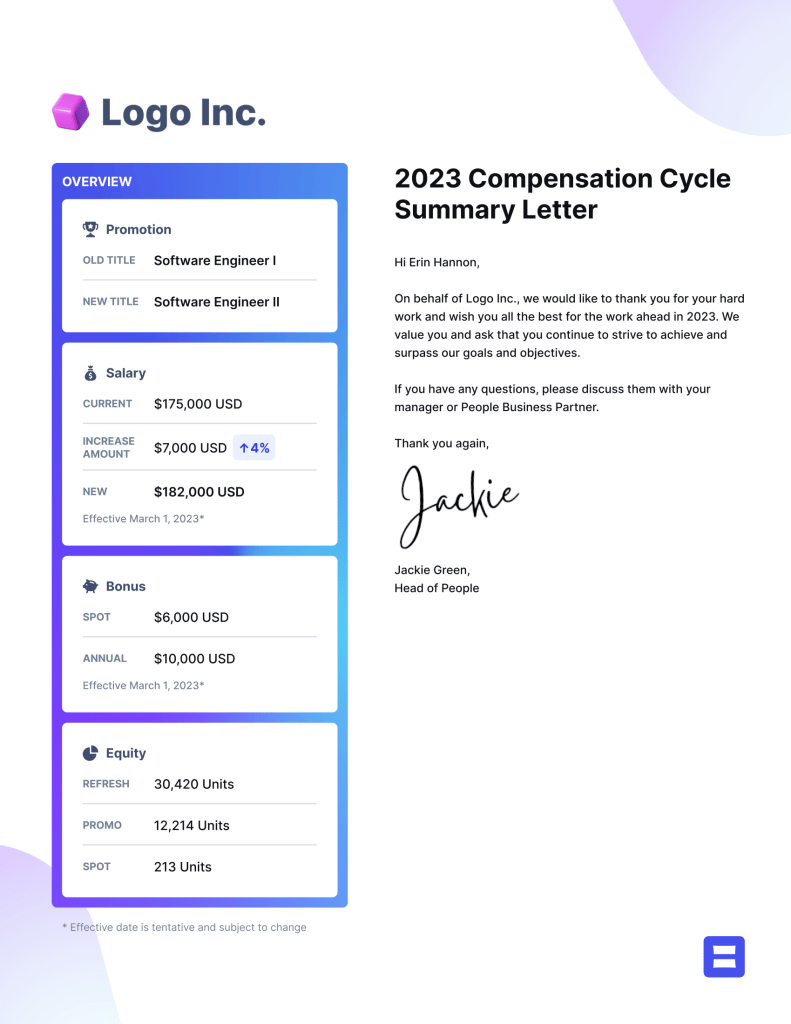 Total Reward Statement Example